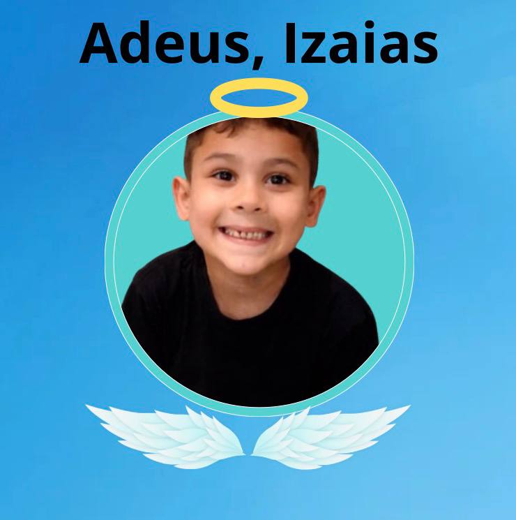 Izaías foi atropelado e morreu com apenas 5 anos