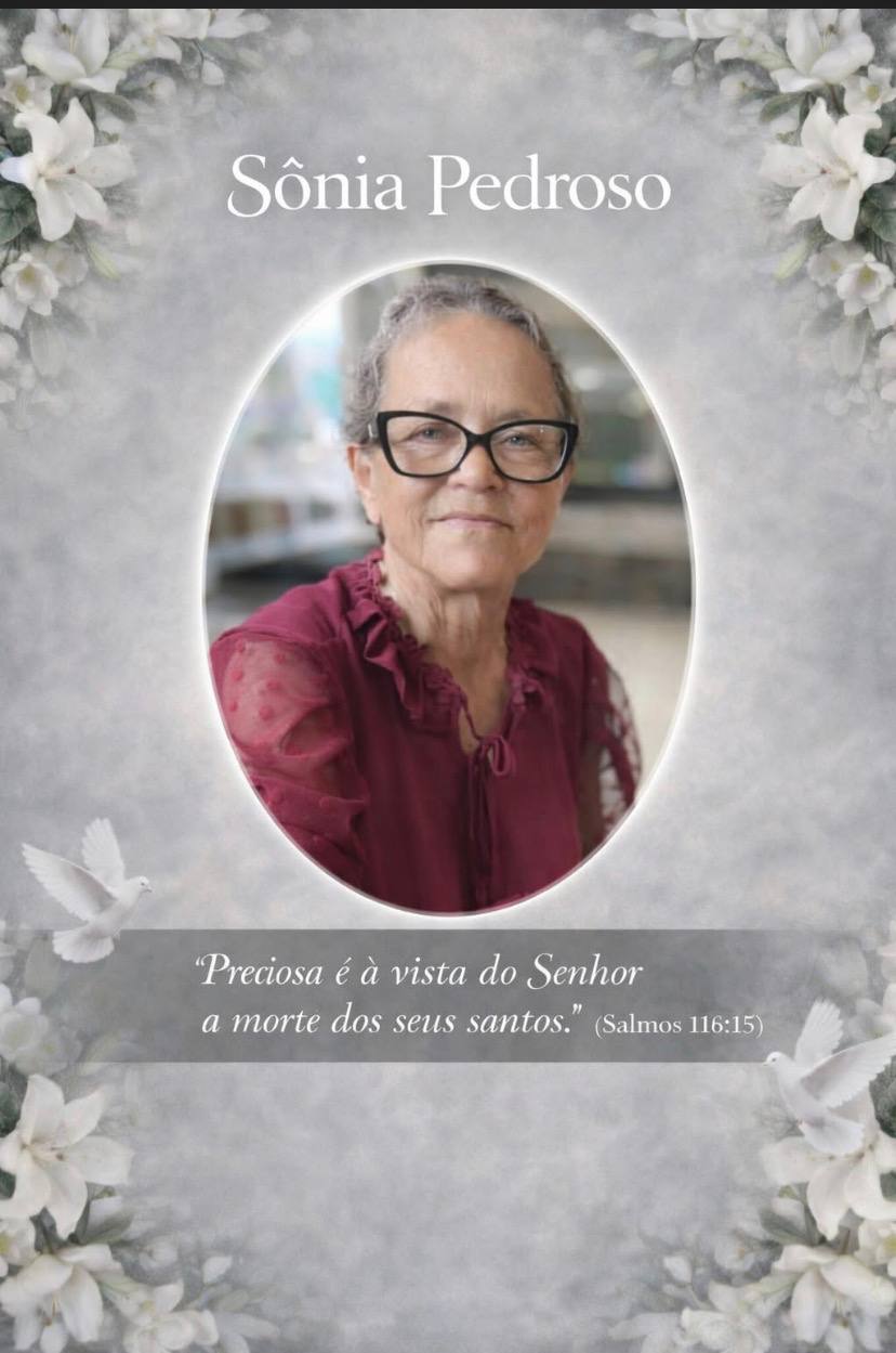🖤 NOTA DE FALECIMENTO: Sônia Pedroso