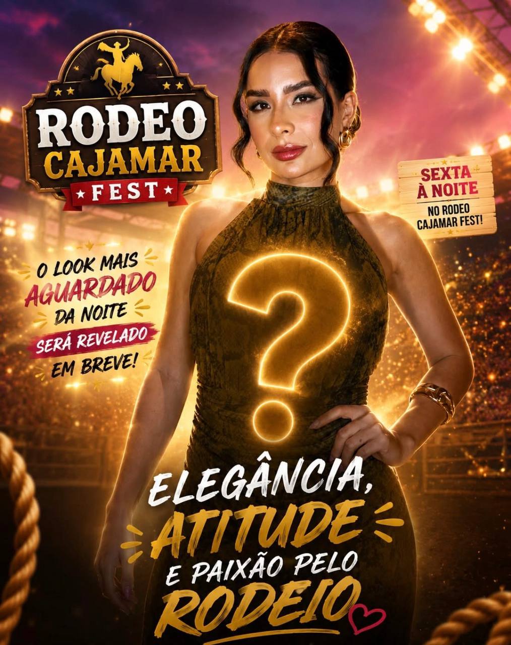 ✨🤠 Qual o look da primeira-dama Luly na noite desta sexta-feira no Rodeo Cajamar Fest? 👀
