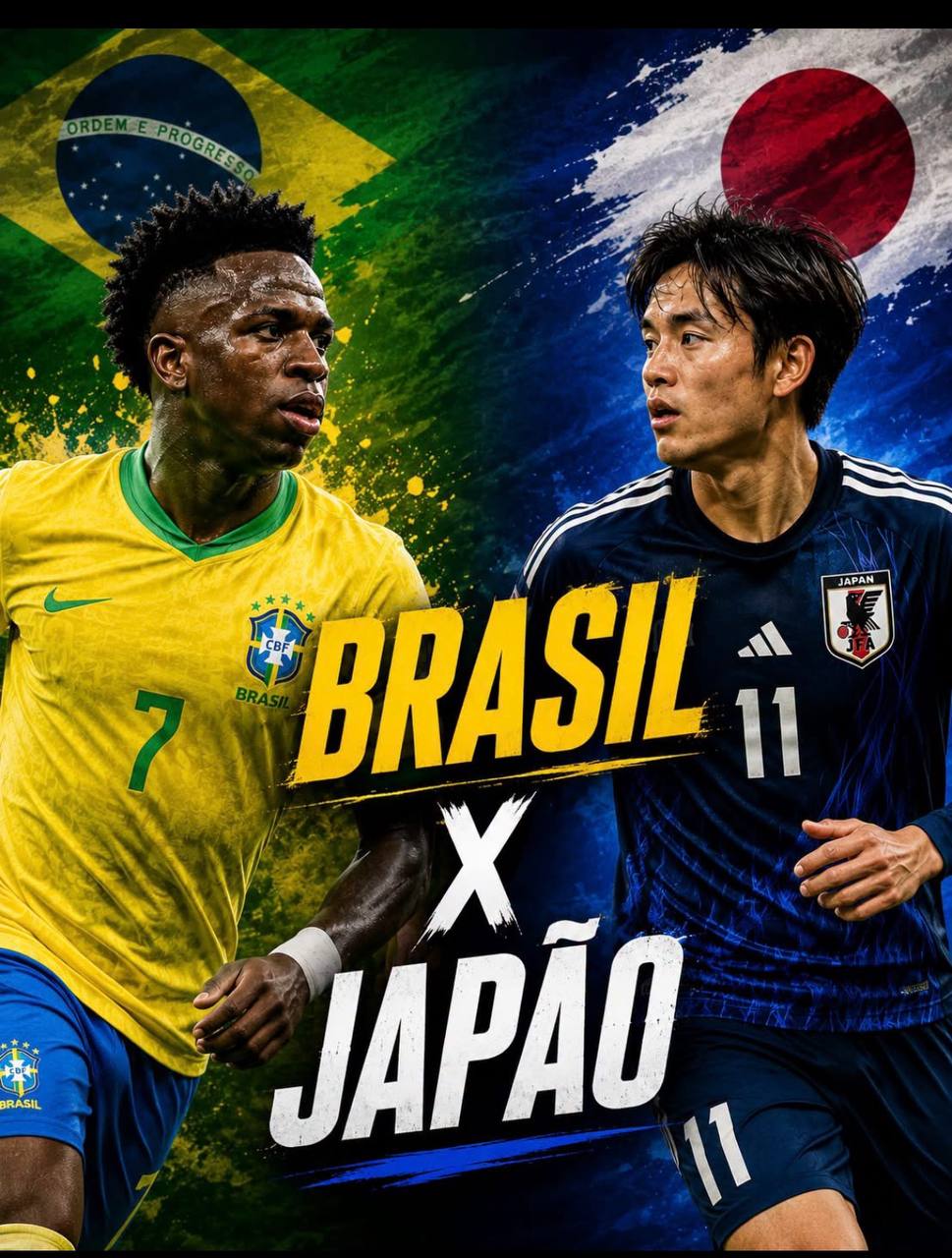 Brasil encara o Japão na segunda-feira, 29