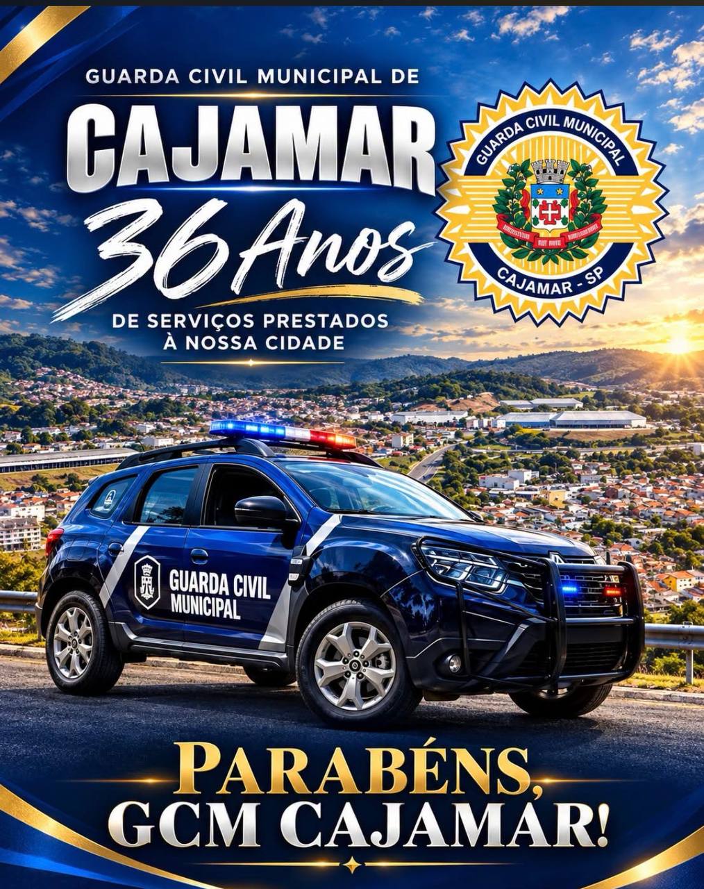 GCM: há 36 anos protegendo Cajamar - OBRIGADO