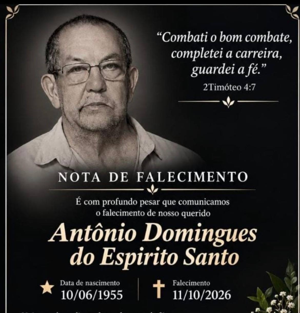 Adeus, Irmão Antonio (da Congregação)
